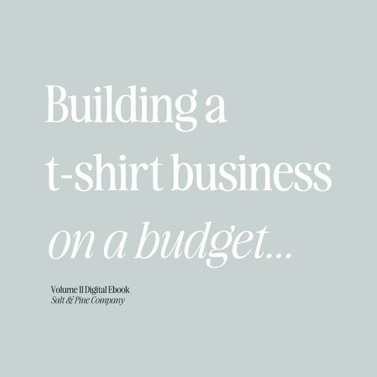 Building a T-shirt Business on a Budget