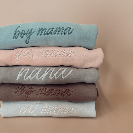 The Mama Crew Embroidered Sweatshirt