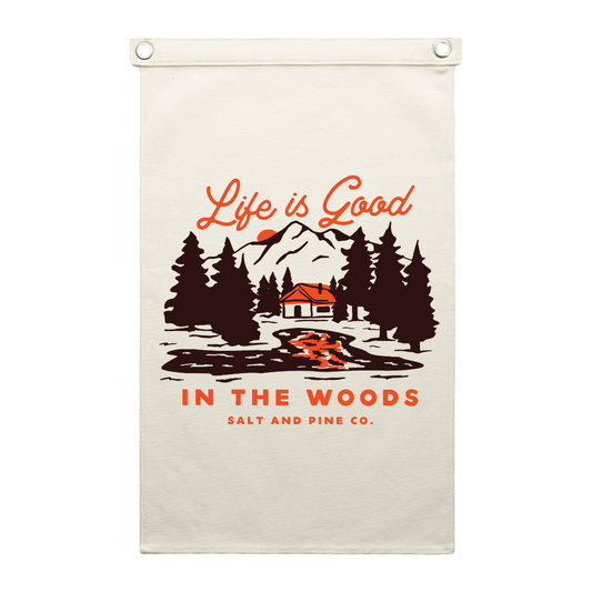 NEW! In the Woods Canvas Flag